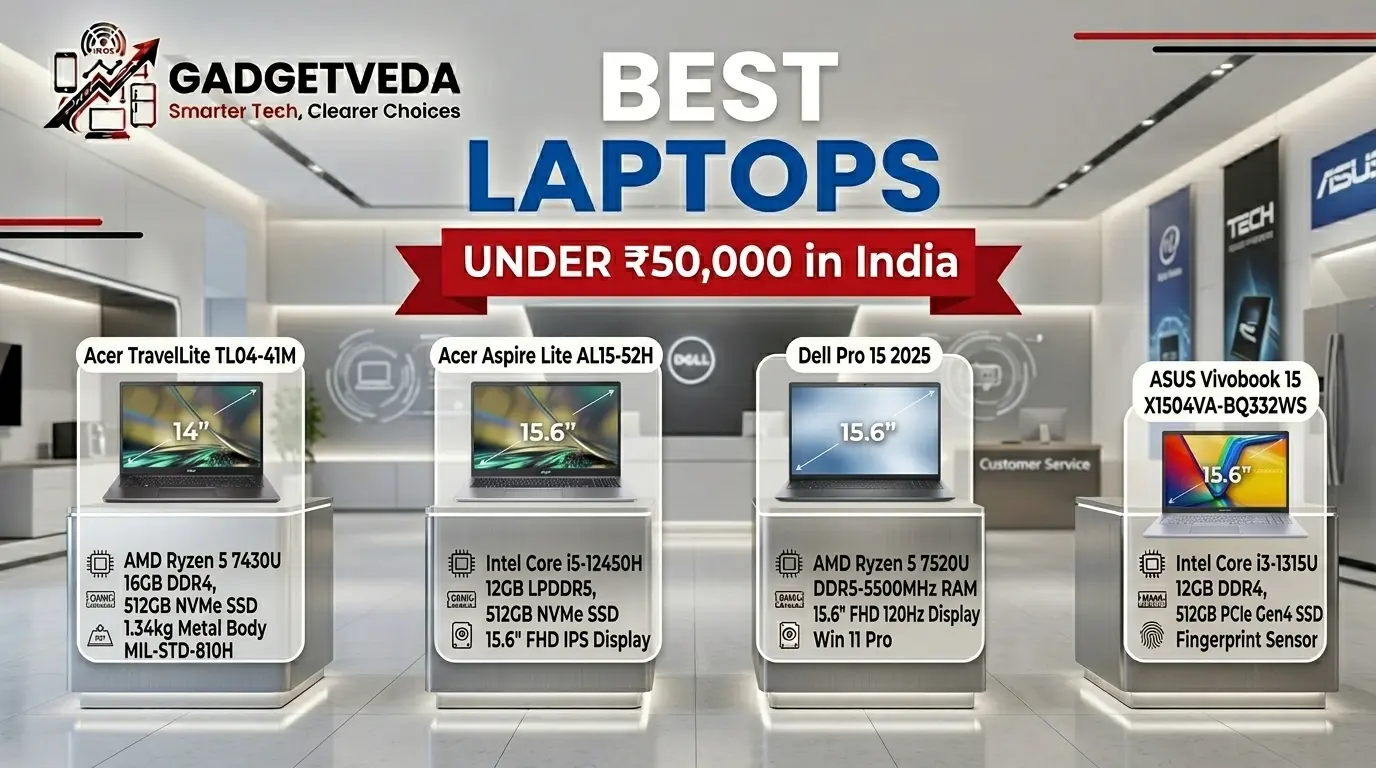 10 Best Laptops Under ₹50,000 in India [2026]