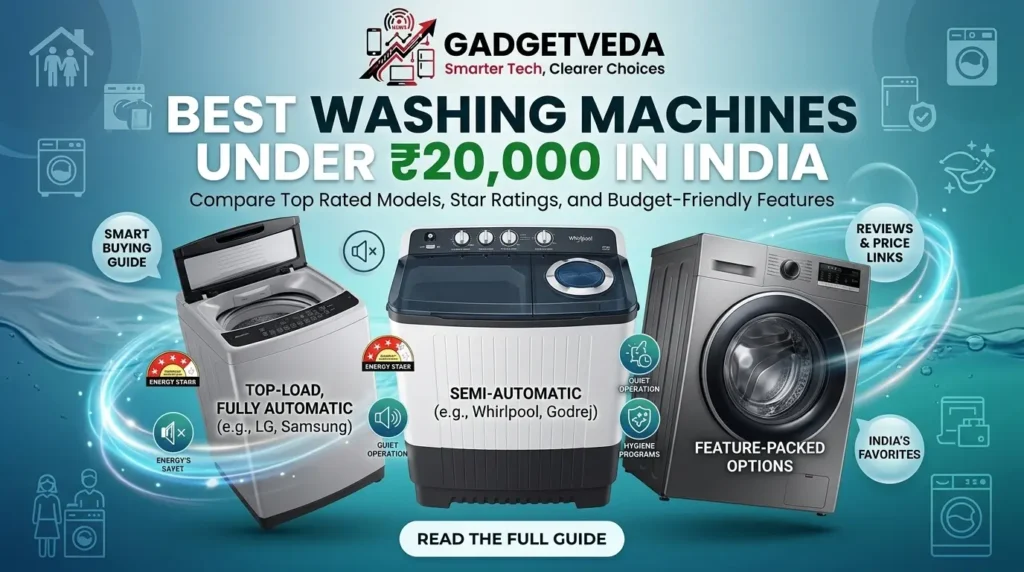 6 Best Washing Machines Under ₹20,000 in India [2026]