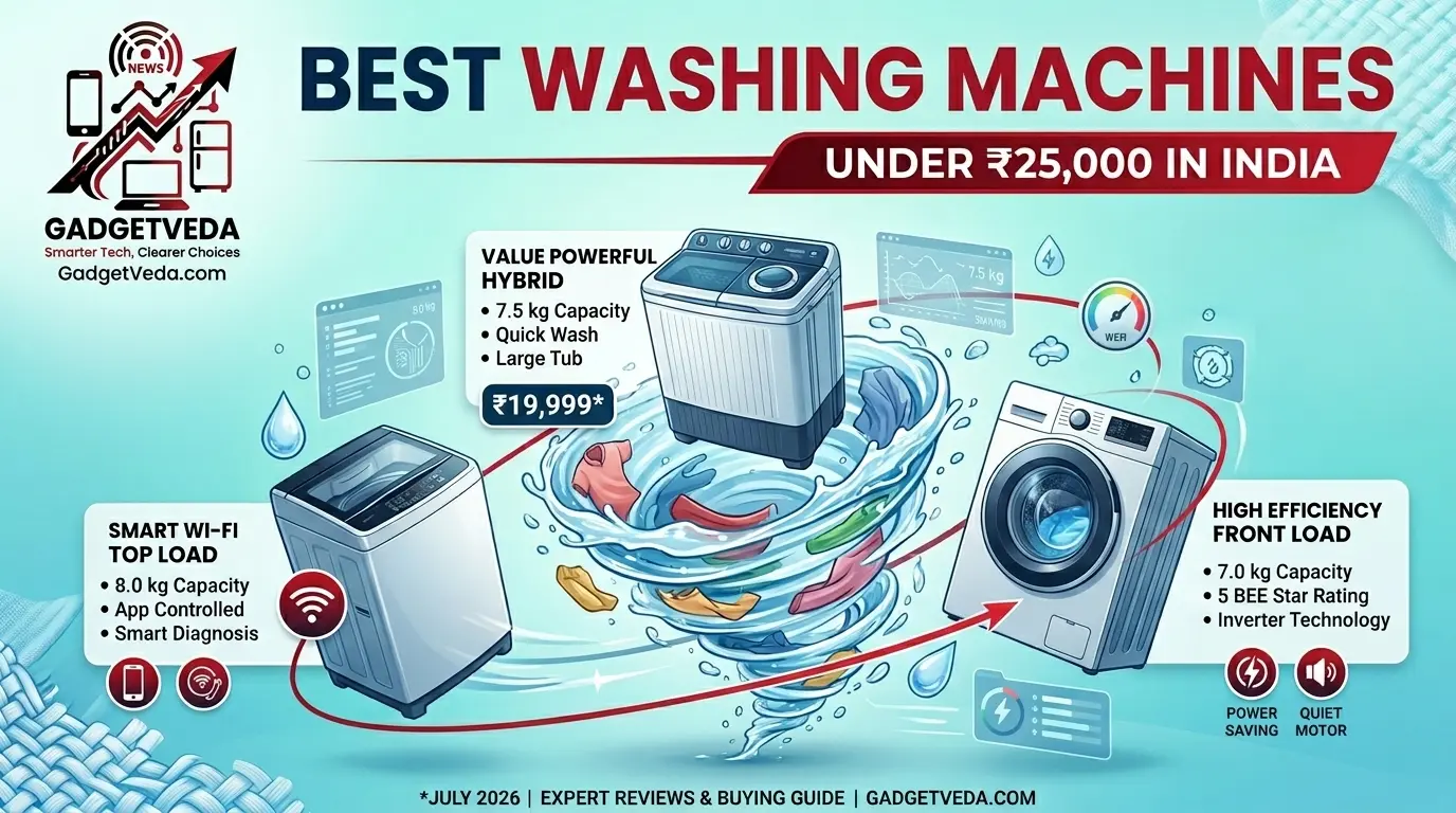 Best Washing Machines Under ₹25,000 in India