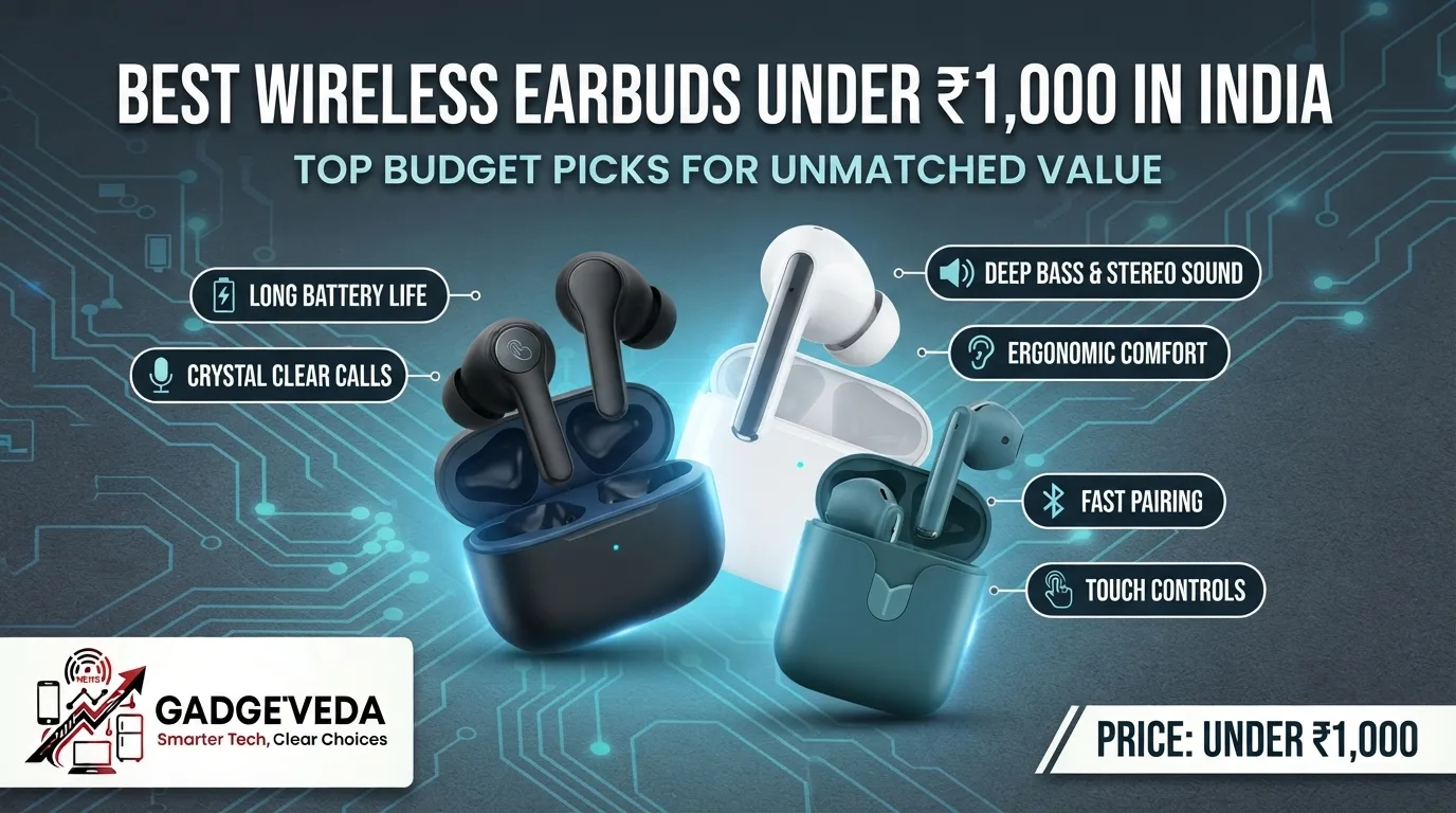 10 Best Wireless Earbuds Under ₹1,000 in India [2026]