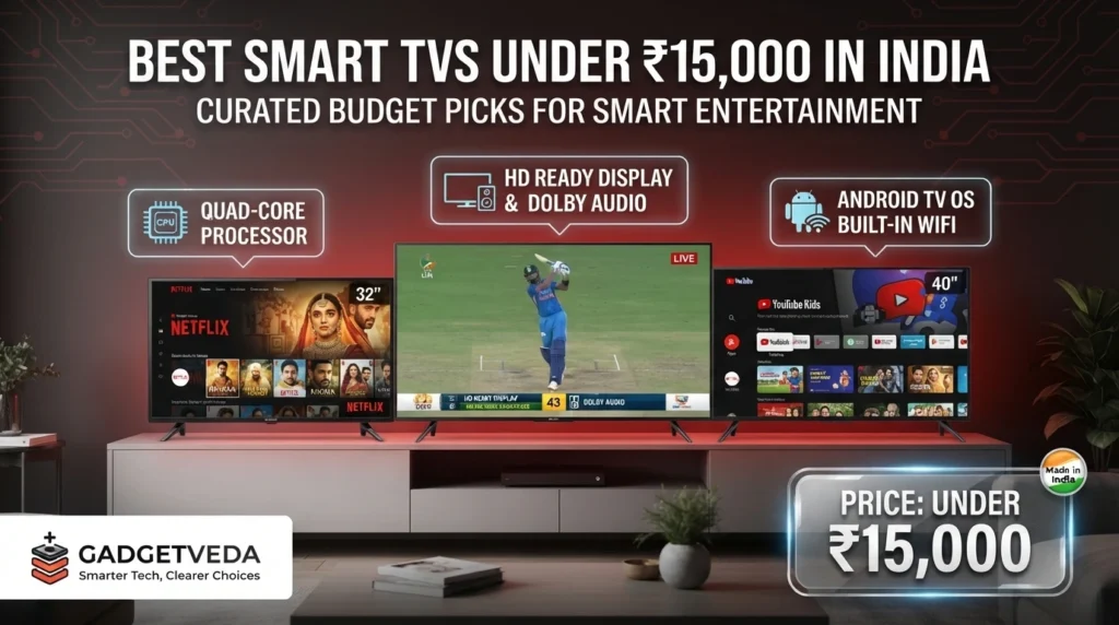 5 Best Smart TVs Under ₹15,000 in India [2026]