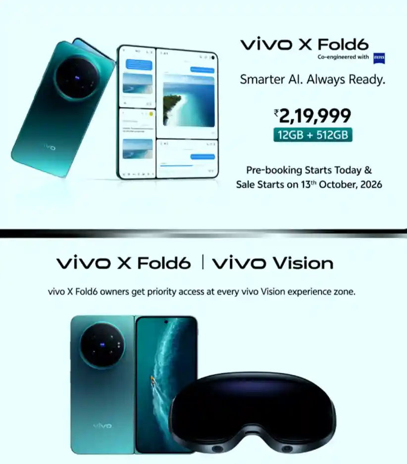 Vivo X Fold 6 Specifications: Dual AMOLED Displays And A Record Battery